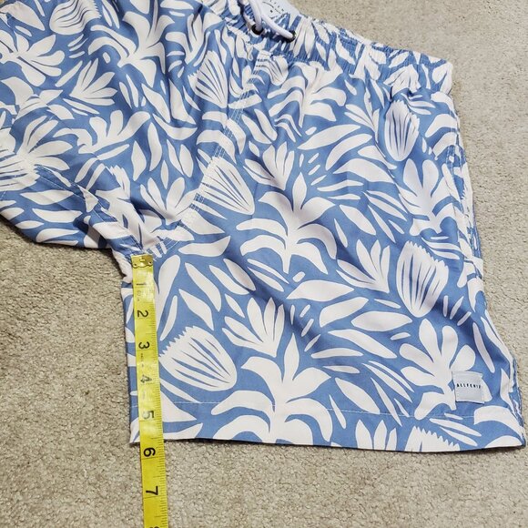 ALLFENIX Botanical Cabana Swim Trunks 5.5" Mesh Liner Powder Blue Men's Medium - Picture 12 of 13